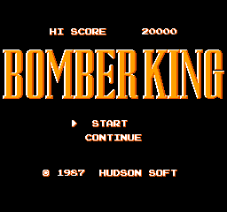 Bomber King Title Screen